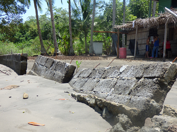 Defensa costera gris no sostenible en Isla Chalapa David Sander Carpay